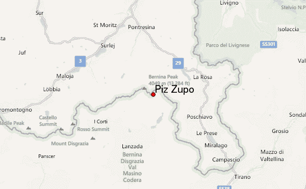 Piz Zupò Location Map