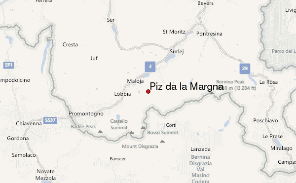 Piz da la Margna Location Map