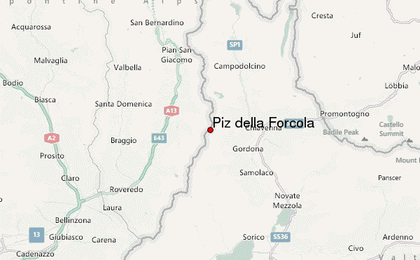 Piz della Forcola Location Map