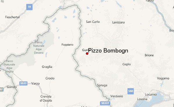 Pizzo Bombögn Location Map