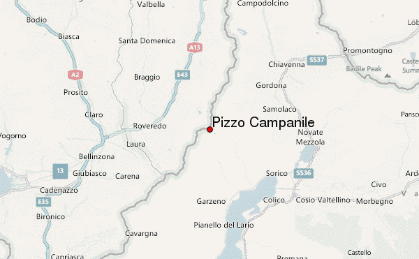 Pizzo Campanile Location Map