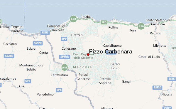 Pizzo Carbonara Location Map