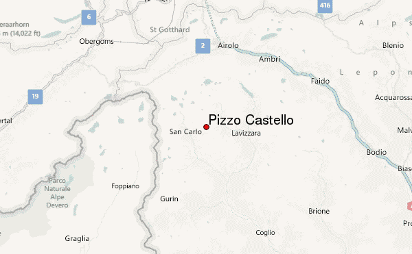 Pizzo Castello Location Map