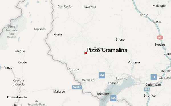 Pizzo Cramalina Location Map