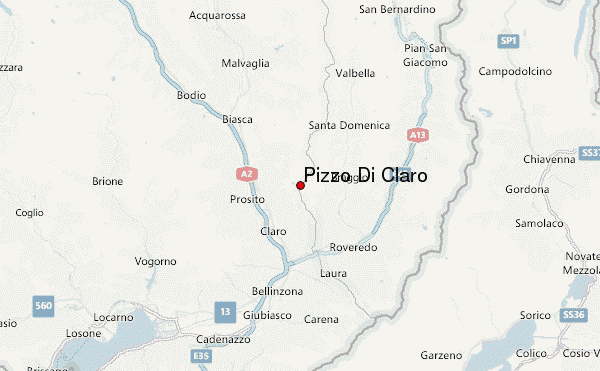 Pizzo Di Claro Location Map
