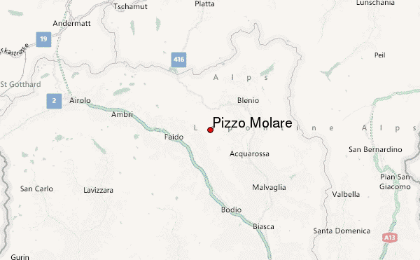Pizzo Molare Location Map