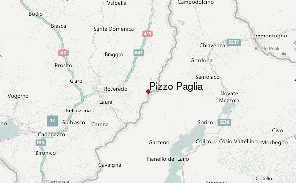 Pizzo Paglia Location Map