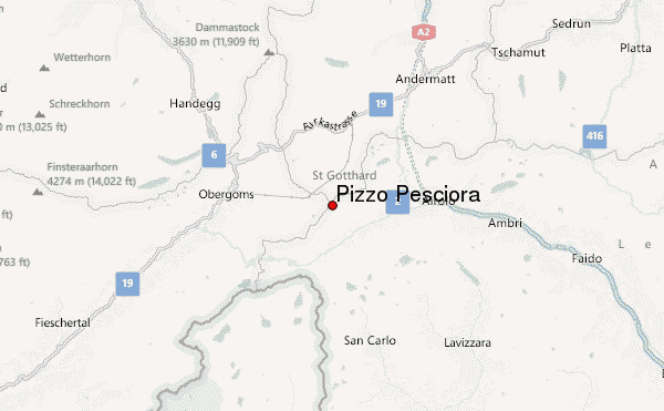 Pizzo Pesciora Location Map