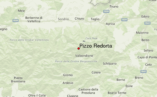 Pizzo Redorta Location Map