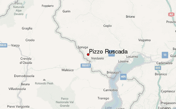 Pizzo Ruscada Location Map