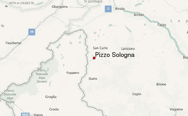 Pizzo Solögna Location Map