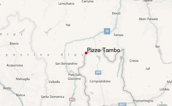 Pizzo Tambo Location Map