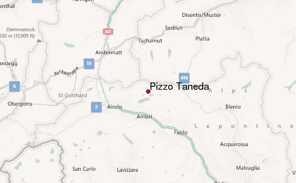 Pizzo Taneda Location Map