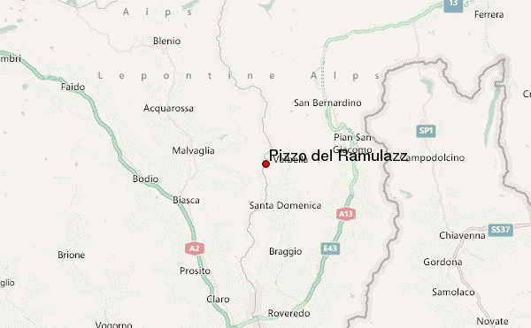 Pizzo del Ramulazz Location Map