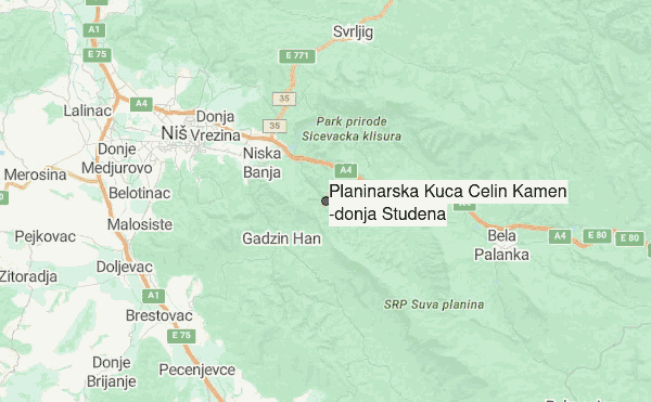 Planinarska Kuća Čelin Kamen -donja Studena Location Map
