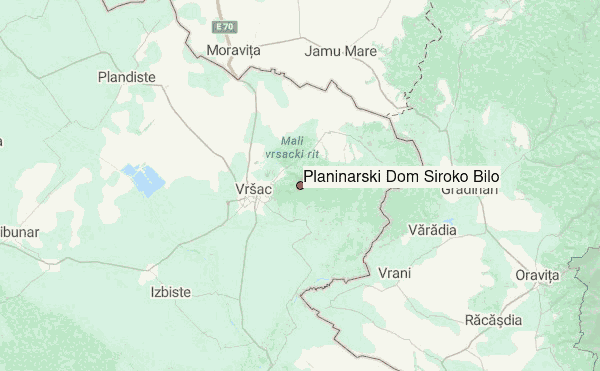 Planinarski Dom Široko Bilo Location Map