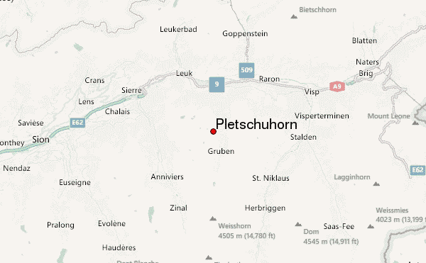 Pletschuhorn Location Map