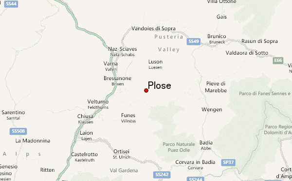 Plose Location Map