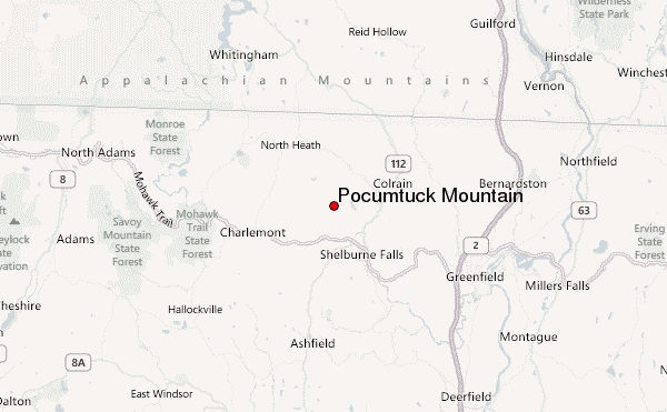 Pocumtuck Mountain Location Map