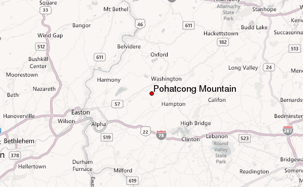 Pohatcong Mountain Location Map