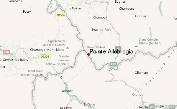 Pointe Allobrogia Location Map