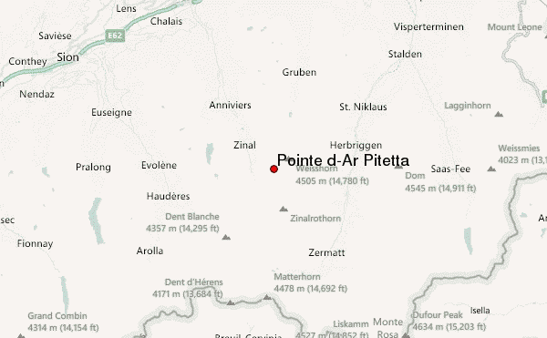 Pointe d'Ar Pitetta Location Map