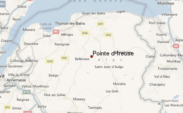 Pointe d'Ireuse Location Map