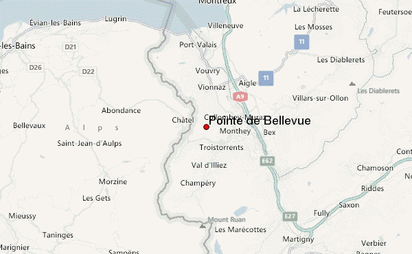 Pointe de Bellevue Location Map