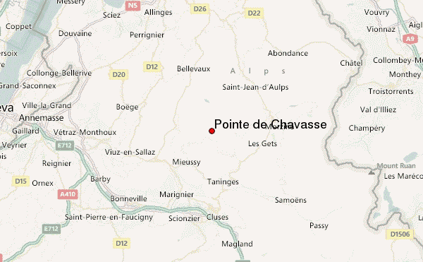 Pointe de Chavasse Location Map