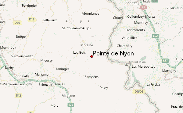 Pointe de Nyon Location Map
