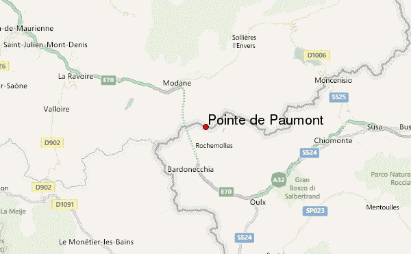 Pointe de Paumont Location Map