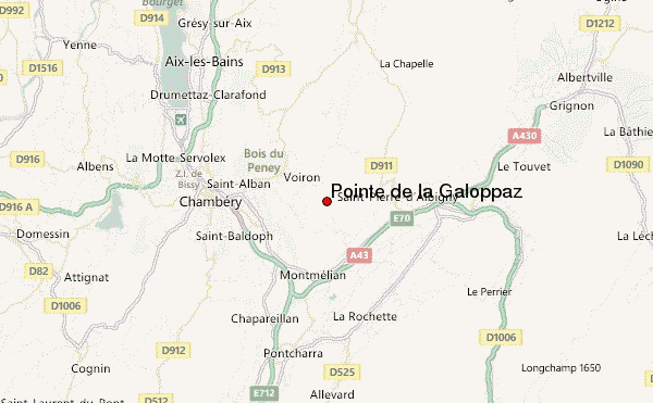 Pointe de la Galoppaz Location Map