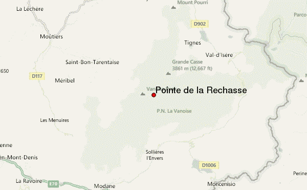 Pointe de la Réchasse Location Map