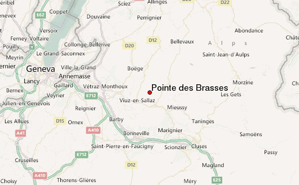 Pointe des Brasses Location Map