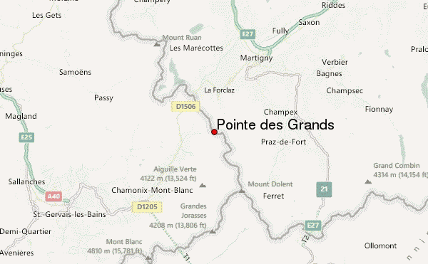 Pointe des Grands Location Map