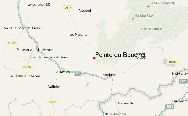 Pointe du Bouchet Location Map