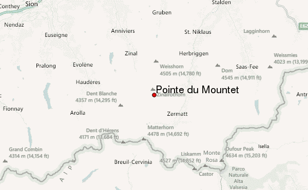 Pointe du Mountet Location Map