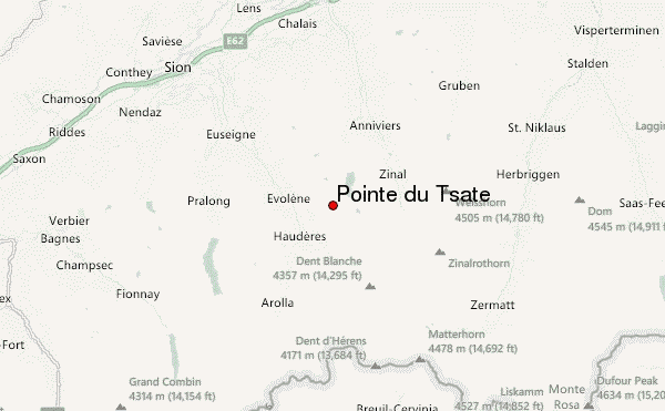Pointe du Tsaté Location Map