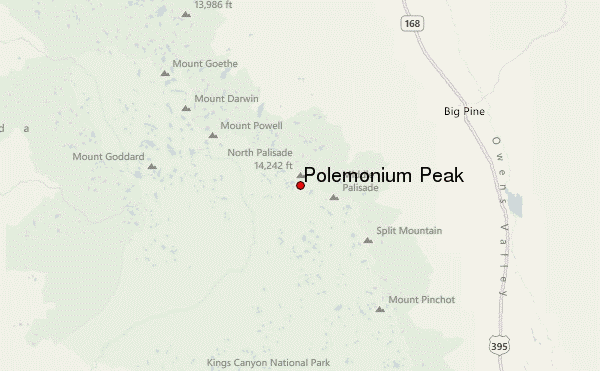 Polemonium Peak Location Map