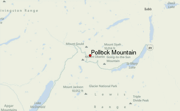 Pollock Mountain Location Map