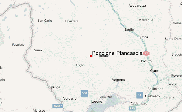 Poncione Piancascia Location Map