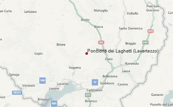 Poncione dei Laghetti (Lavertezzo) Location Map