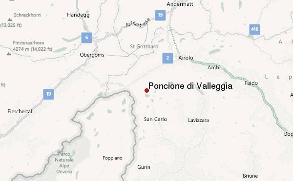 Poncione di Valleggia Location Map
