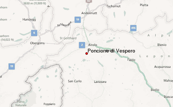 Poncione di Vespero Location Map