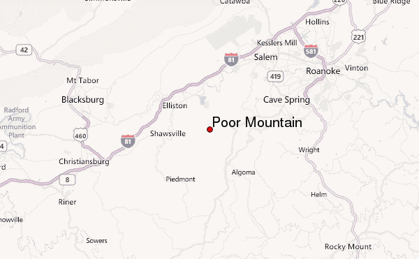 Poor Mountain Location Map