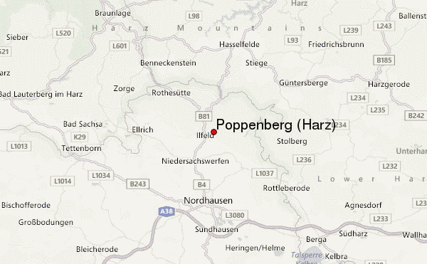 Poppenberg (Harz) Location Map