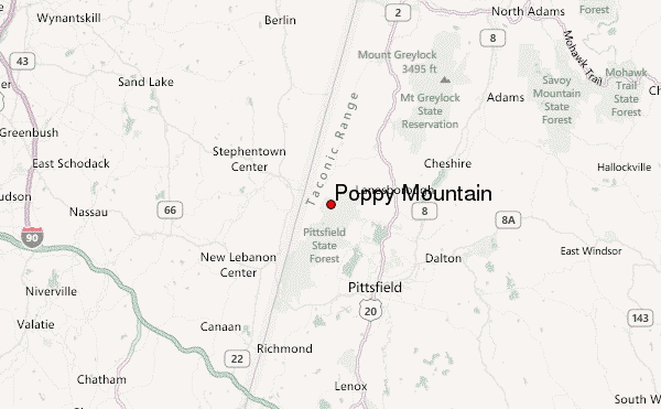 Poppy Mountain Location Map
