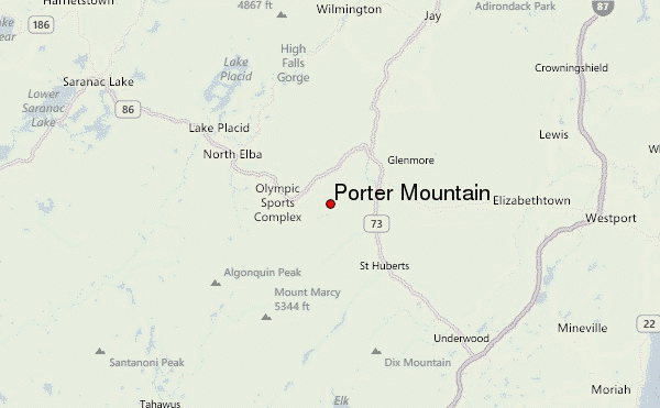Porter Mountain Location Map