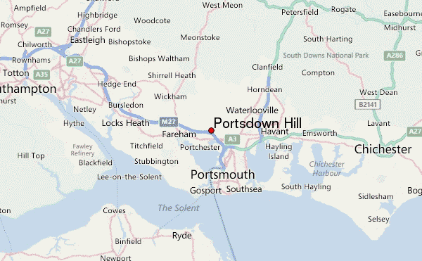 Portsdown Hill Location Map