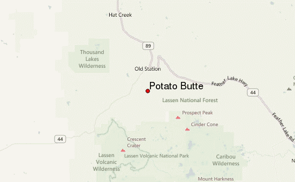 Potato Butte Location Map
